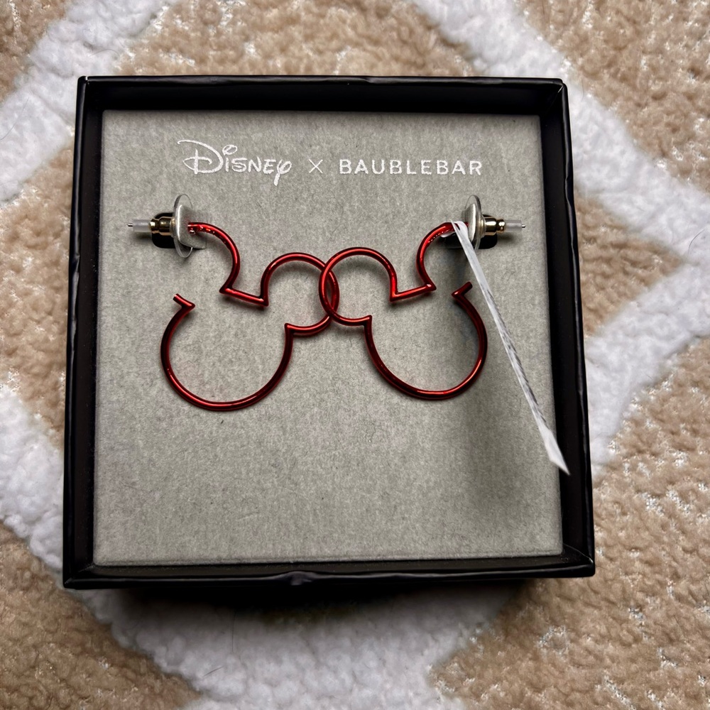 Disney x BaubleBar Red Mickey Mouse Earrings
